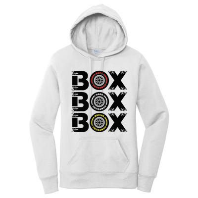 Box Box Box F1 Tyre Compound V2 Design Car Lover Women's Pullover Hoodie