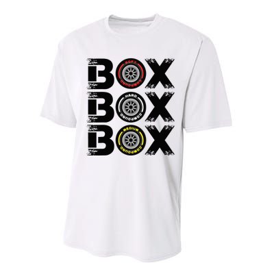 Box Box Box F1 Tyre Compound V2 Design Car Lover Performance Sprint T-Shirt