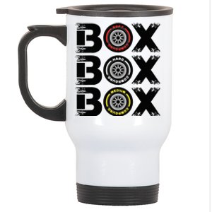 Box Box Box F1 Tyre Compound V2 Design Car Lover Stainless Steel Travel Mug