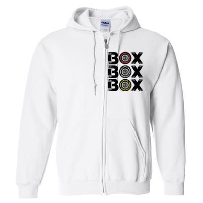 Box Box Box F1 Tyre Compound V2 Design Car Lover Full Zip Hoodie