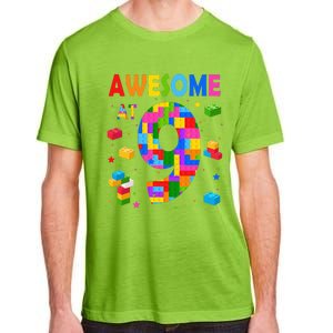 Building Blocks Bricks Awesome At 9 Years Old Birthday Adult ChromaSoft Performance T-Shirt