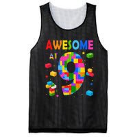 Building Blocks Bricks Awesome At 9 Years Old Birthday Mesh Reversible Basketball Jersey Tank