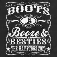 Boots Booze Besties Hamptons 2025 Whiskey Theme Cool Comfort Performance Bucket Hat