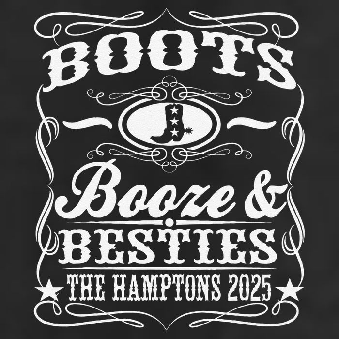 Boots Booze Besties Hamptons 2025 Whiskey Theme Cool Comfort Performance Bucket Hat