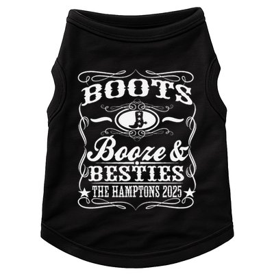Boots Booze Besties Hamptons 2025 Whiskey Theme Doggie Tank