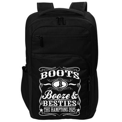 Boots Booze Besties Hamptons 2025 Whiskey Theme Impact Tech Backpack