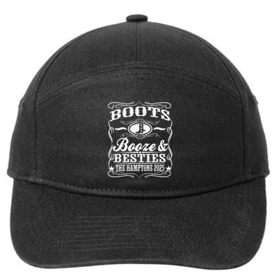 Boots Booze Besties Hamptons 2025 Whiskey Theme 7-Panel Snapback Hat