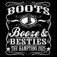Boots Booze Besties Hamptons 2025 Whiskey Theme Flatbill Hat