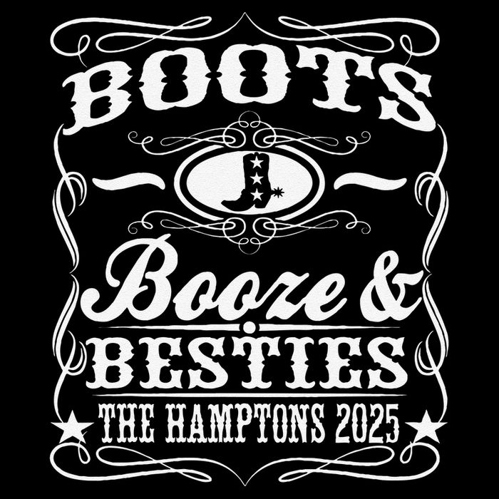 Boots Booze Besties Hamptons 2025 Whiskey Theme Flatbill Hat