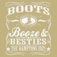 Boots Booze Besties Hamptons 2025 Whiskey Theme Cooling Performance Crew T-Shirt