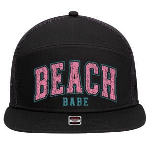 Beach Babe 7 Panel Mesh Trucker Snapback Hat