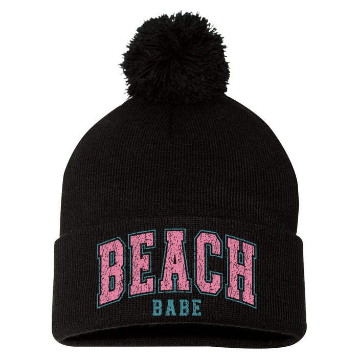 Beach Babe Pom Pom 12in Knit Beanie