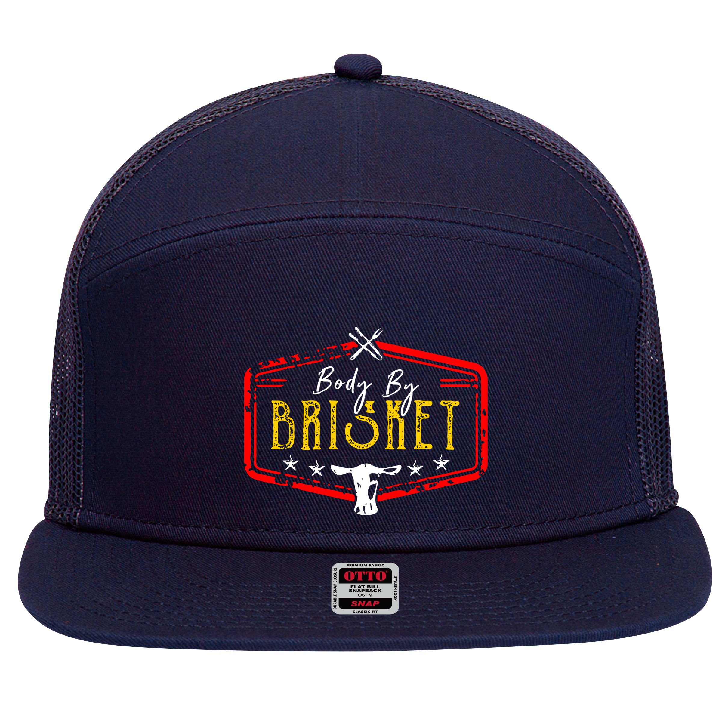 Body By Brisket 7 Panel Mesh Trucker Snapback Hat