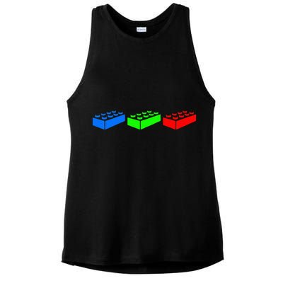 Building Blocks Bricks Master Builder Engineer Construction Ladies PosiCharge Tri-Blend Wicking Tank
