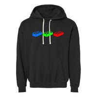 Building Blocks Bricks Master Builder Engineer Construction Garment-Dyed Fleece Hoodie