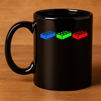 Building Blocks Bricks Master Builder Engineer Construction 11oz C Handle Ceramic Mug