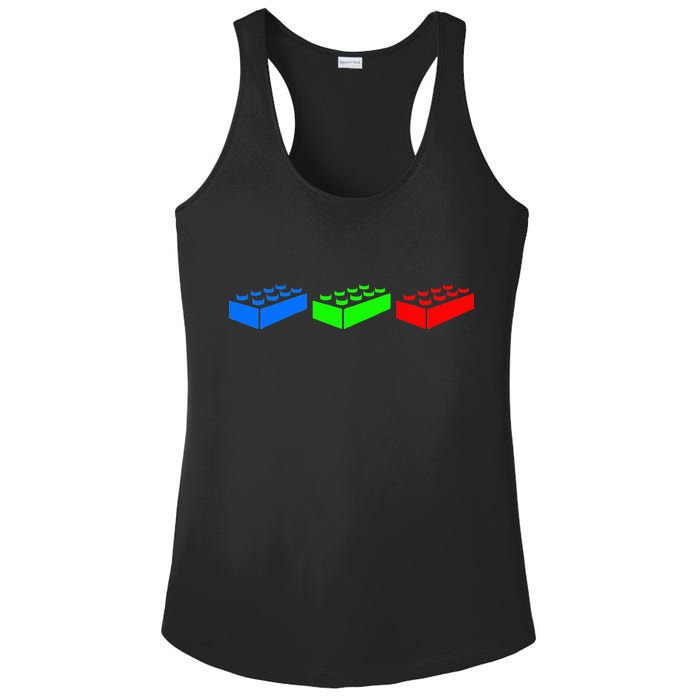 Building Blocks Bricks Master Builder Engineer Construction Ladies PosiCharge Competitor Racerback Tank