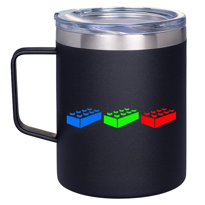 Building Blocks Bricks Master Builder Engineer Construction 12oz Stainless Steel Coffee Mug