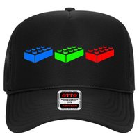 Building Blocks Bricks Master Builder Engineer Construction Trucker Hat