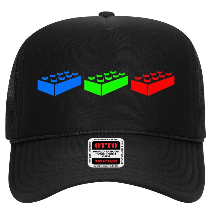 Building Blocks Bricks Master Builder Engineer Construction Trucker Hat