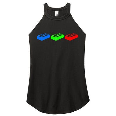 Building Blocks Bricks Master Builder Engineer Construction Women's Perfect Tri Rocker Tank
