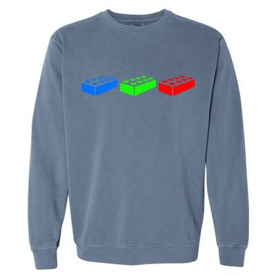 Building Blocks Bricks Master Builder Engineer Construction Garment-Dyed Sweatshirt