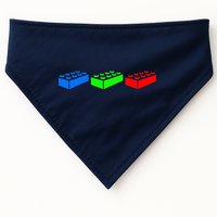 Building Blocks Bricks Master Builder Engineer Construction USA-Made Doggie Bandana
