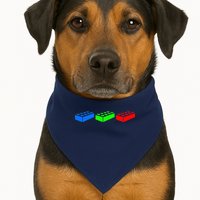 Building Blocks Bricks Master Builder Engineer Construction USA-Made Doggie Bandana