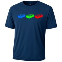 Building Blocks Bricks Master Builder Engineer Construction Cooling Performance Crew T-Shirt
