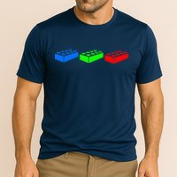 Building Blocks Bricks Master Builder Engineer Construction Cooling Performance Crew T-Shirt