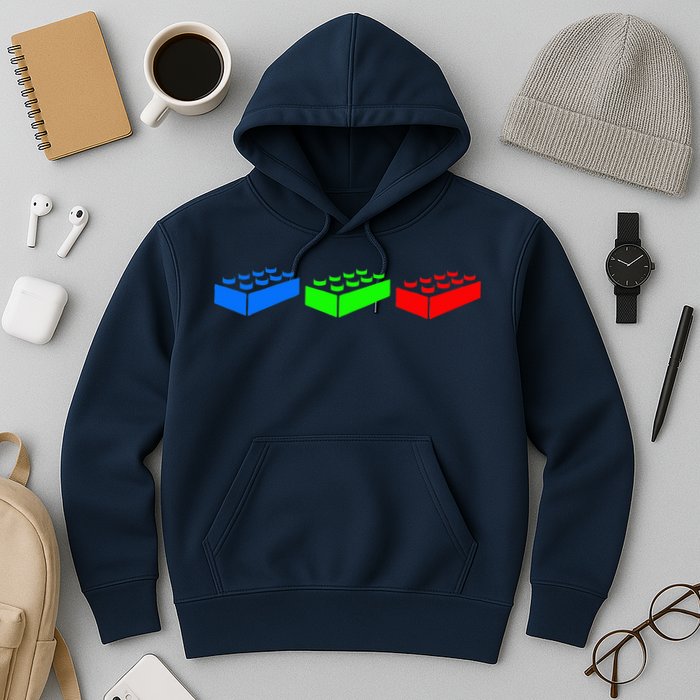 Building Blocks Bricks Master Builder Engineer Construction Hoodie