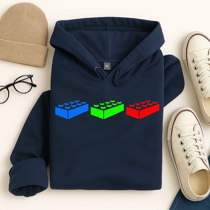 Building Blocks Bricks Master Builder Engineer Construction Hoodie