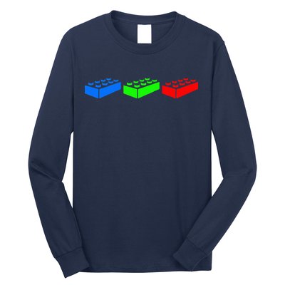 Building Blocks Bricks Master Builder Engineer Construction Long Sleeve Shirt