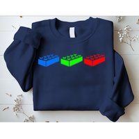 Building Blocks Bricks Master Builder Engineer Construction Sweatshirt