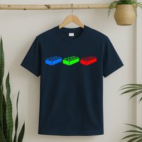 Building Blocks Bricks Master Builder Engineer Construction T-Shirt