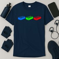 Building Blocks Bricks Master Builder Engineer Construction T-Shirt