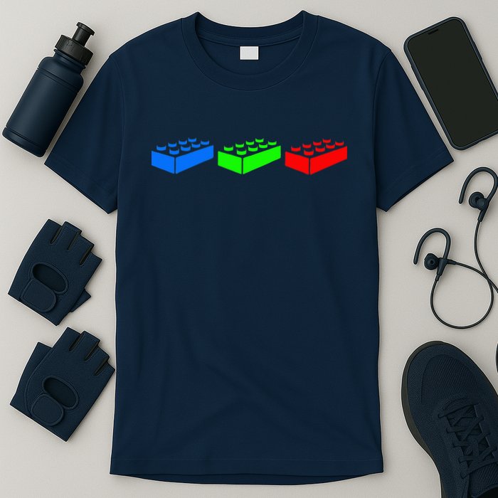 Building Blocks Bricks Master Builder Engineer Construction T-Shirt