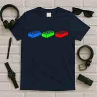 Building Blocks Bricks Master Builder Engineer Construction T-Shirt