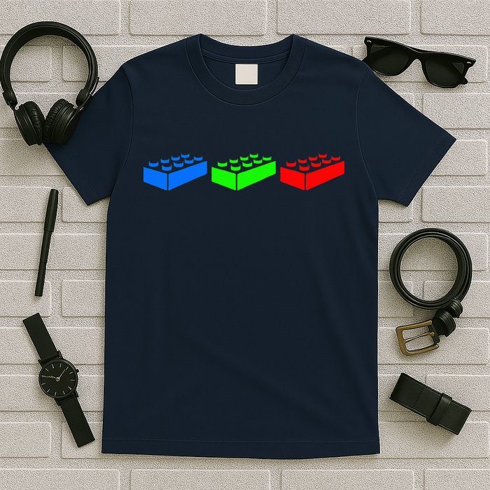 Building Blocks Bricks Master Builder Engineer Construction T-Shirt