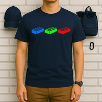 Building Blocks Bricks Master Builder Engineer Construction T-Shirt