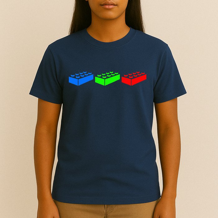 Building Blocks Bricks Master Builder Engineer Construction T-Shirt