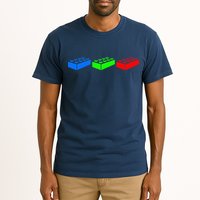 Building Blocks Bricks Master Builder Engineer Construction Tall T-Shirt