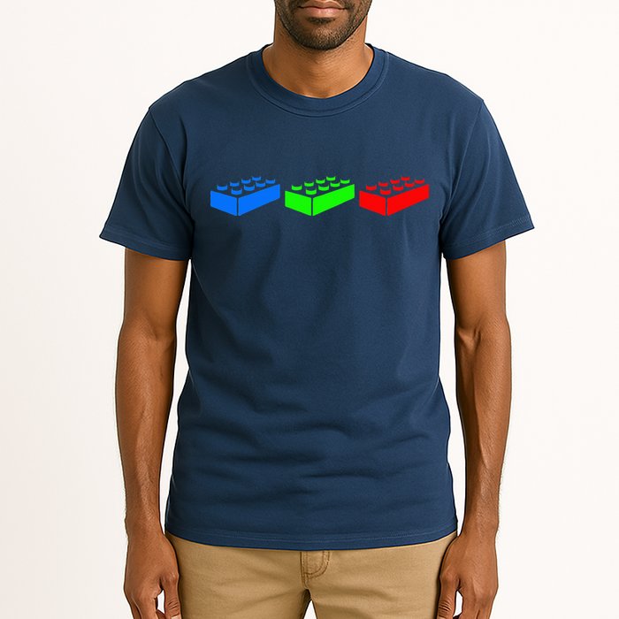 Building Blocks Bricks Master Builder Engineer Construction Tall T-Shirt