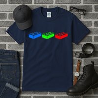 Building Blocks Bricks Master Builder Engineer Construction Tall T-Shirt