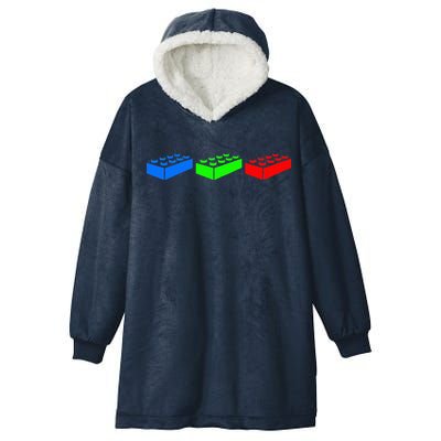Building Blocks Bricks Master Builder Engineer Construction Hooded Wearable Blanket