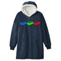 Building Blocks Bricks Master Builder Engineer Construction Hooded Wearable Blanket