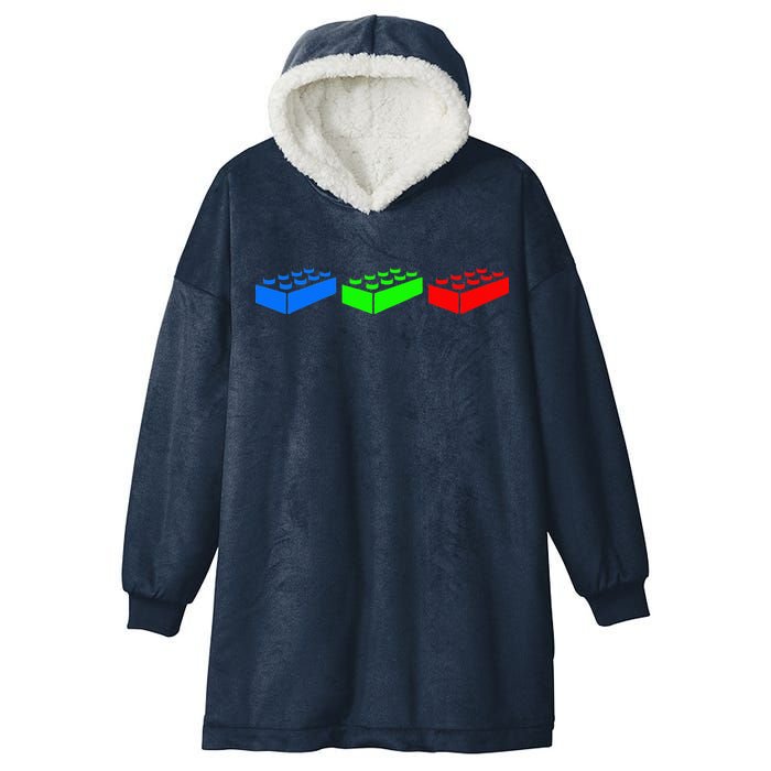 Building Blocks Bricks Master Builder Engineer Construction Hooded Wearable Blanket
