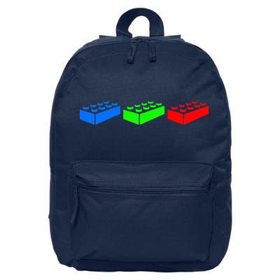 Building Blocks Bricks Master Builder Engineer Construction 16 in Basic Backpack