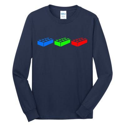 Building Blocks Bricks Master Builder Engineer Construction Tall Long Sleeve T-Shirt