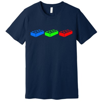 Building Blocks Bricks Master Builder Engineer Construction Premium T-Shirt